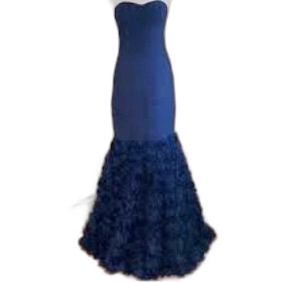 JC Collections Navy Gown - Picture 6 of 11